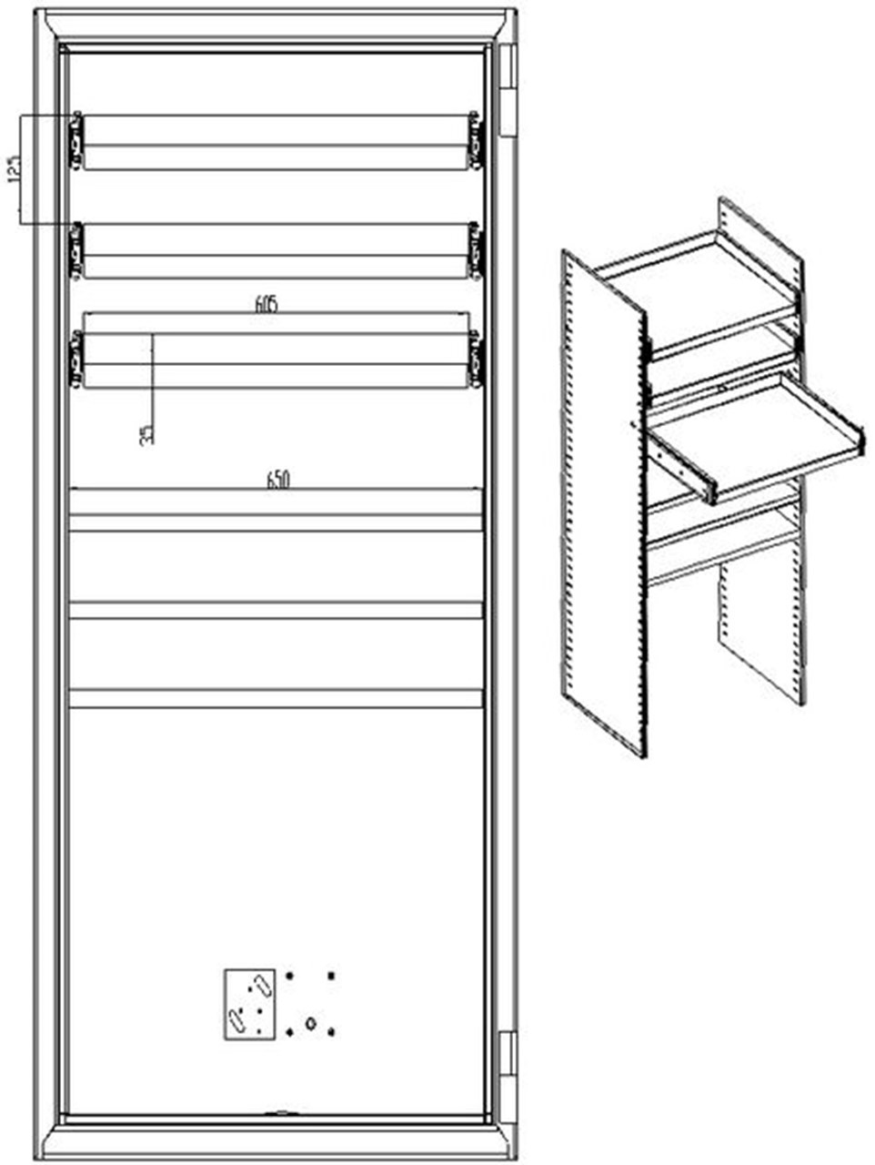 Pull-out shelves, model 4