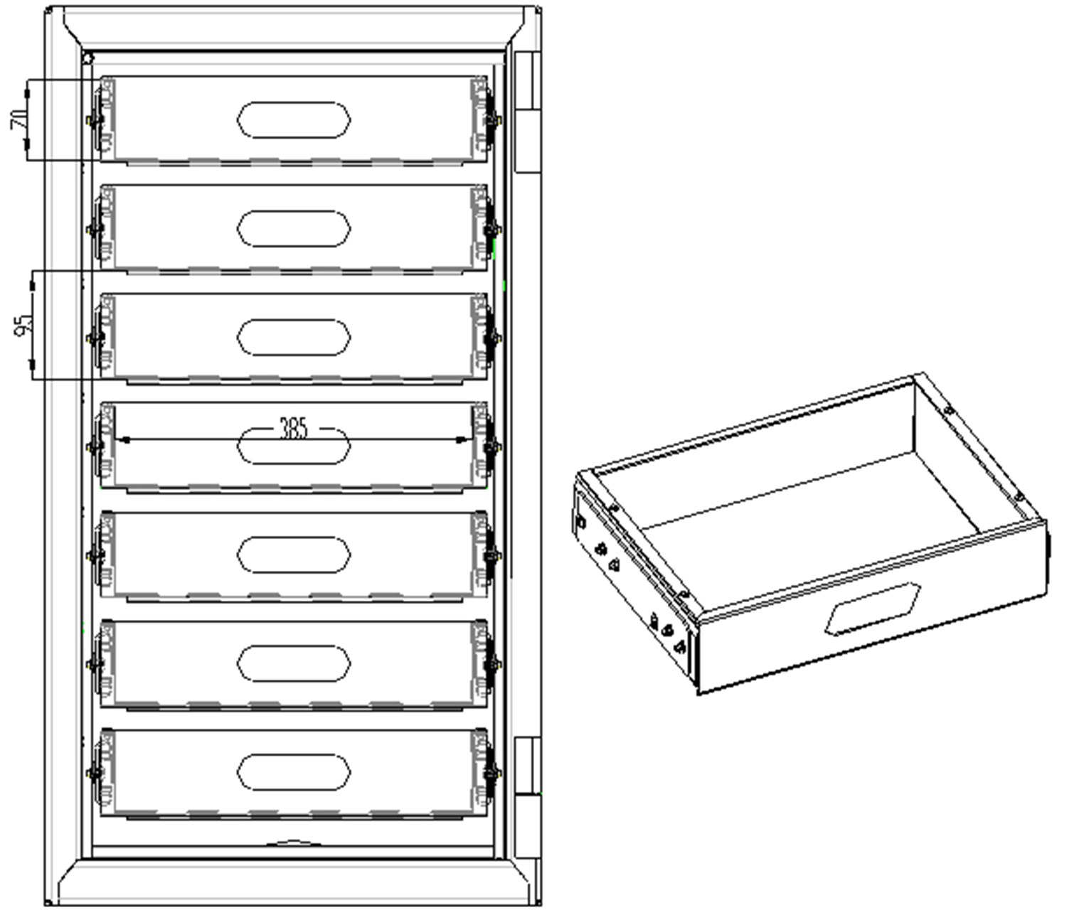 Pull-out drawers, model 15