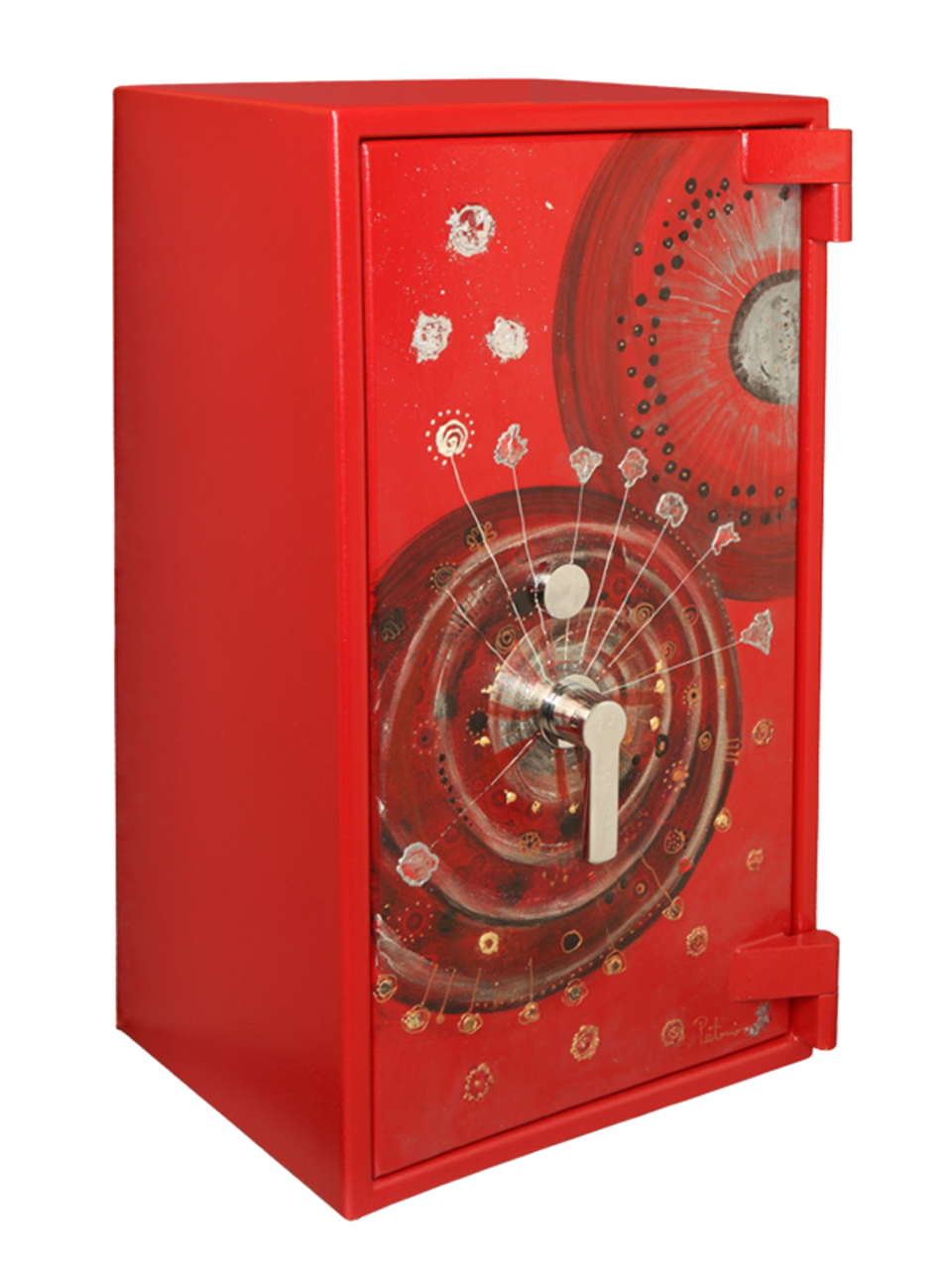 Unique paintings of safes: Ruby, red gem