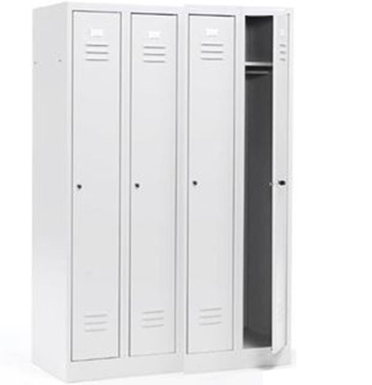 Four-piece metal locker